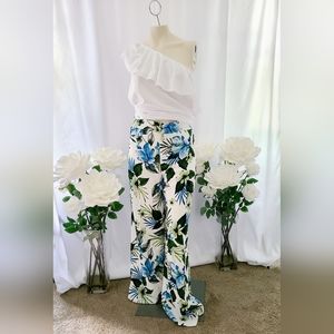 BANANA REPUBLIC Tropical Floral High Rise Waisted Pants NWT